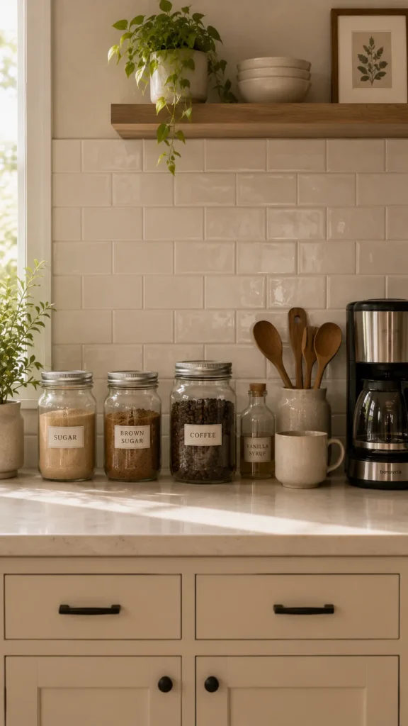 Mason jars for easy storage