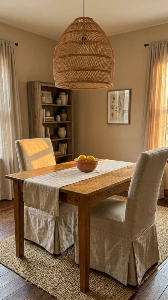 Rattan pendant light or lamp