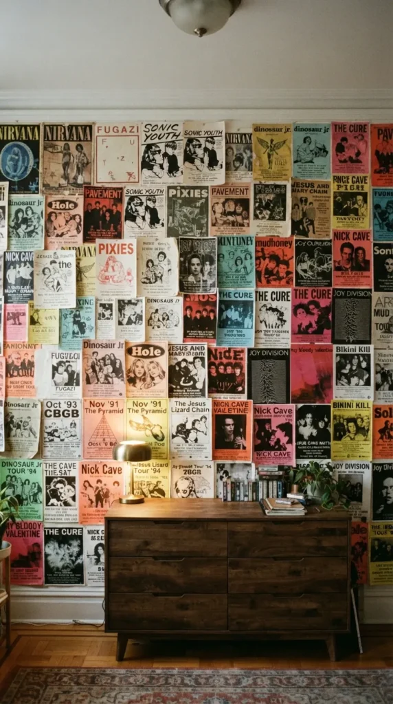 Layer band posters and punk show flyers