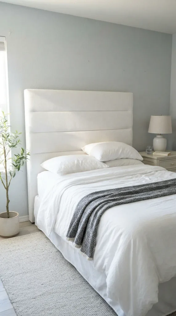White Linen Headboard