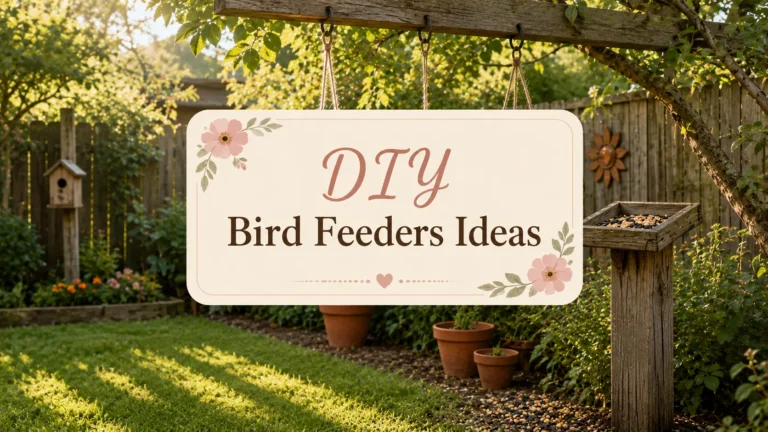 DIY bird feeders for backyard made with recycled materials