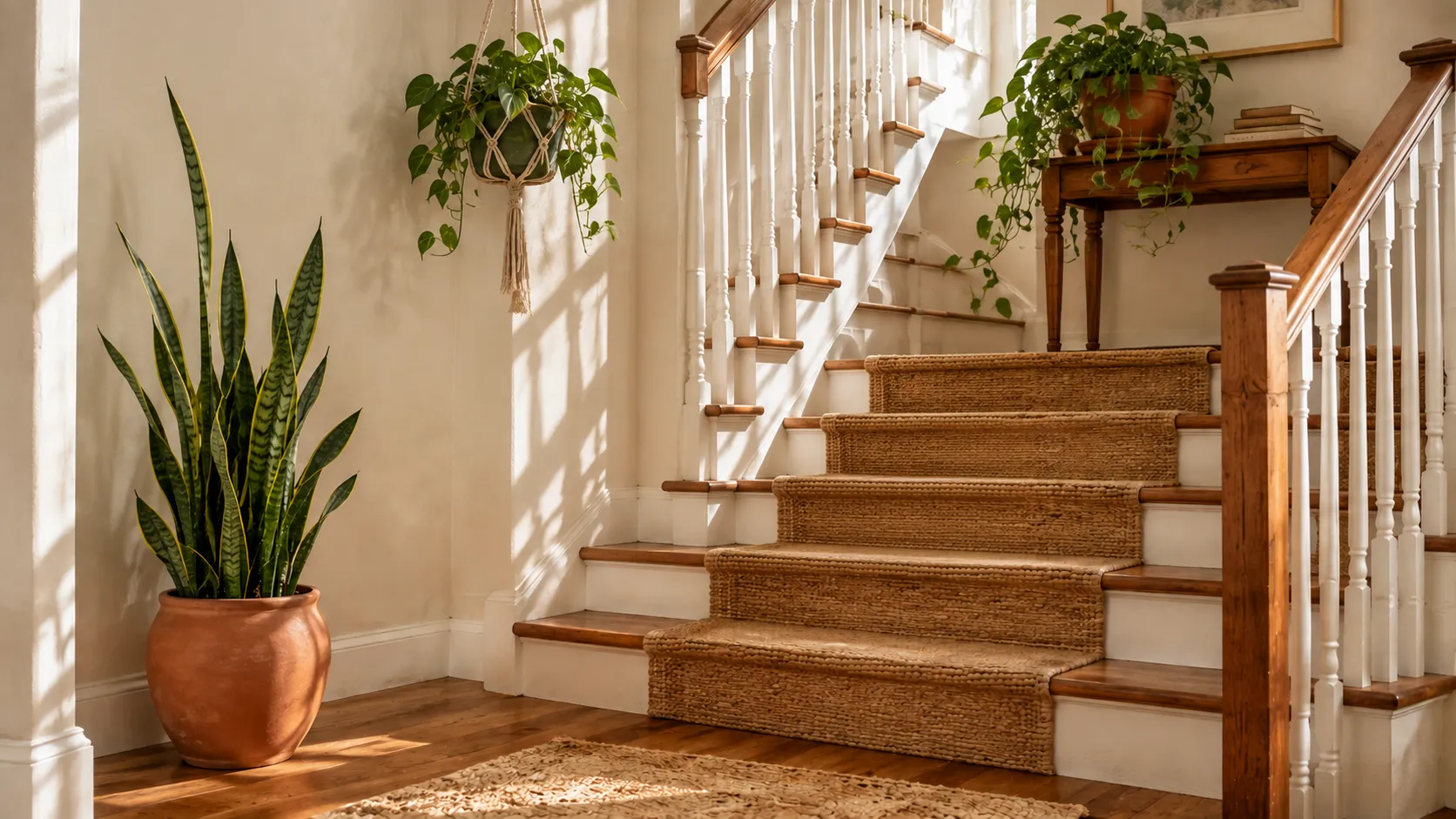 Staircase Plants Indoor Ideas