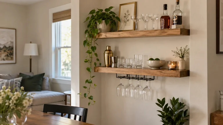 12 DIY Bar Shelf Ideas for Small, Stylish Spaces