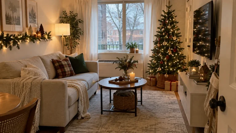 A Small Living Room For Christmas