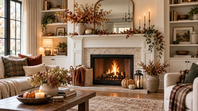 Fall Fireplace Decor Ideas