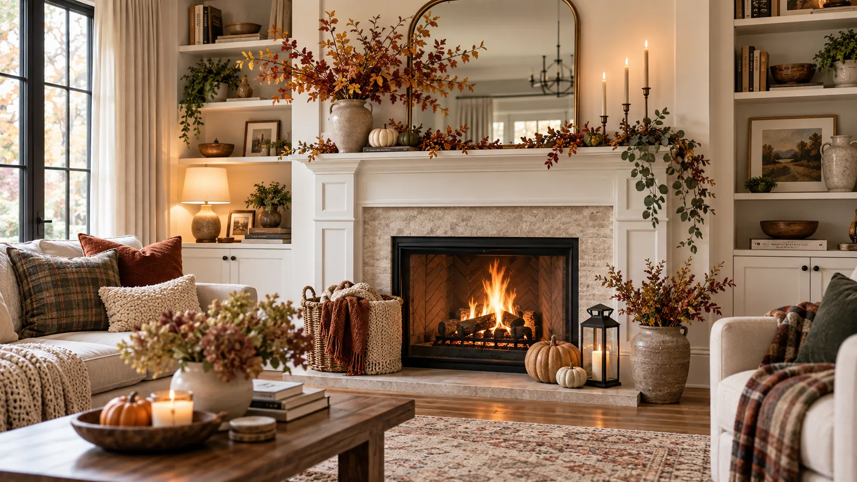 Fall Fireplace Decor Ideas