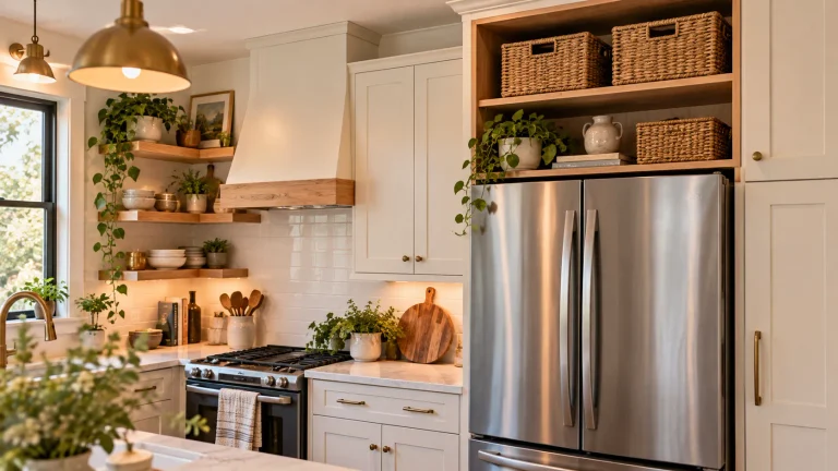 10 Over the Refrigerator Storage Ideas That Keep Small Kitchens Tidy