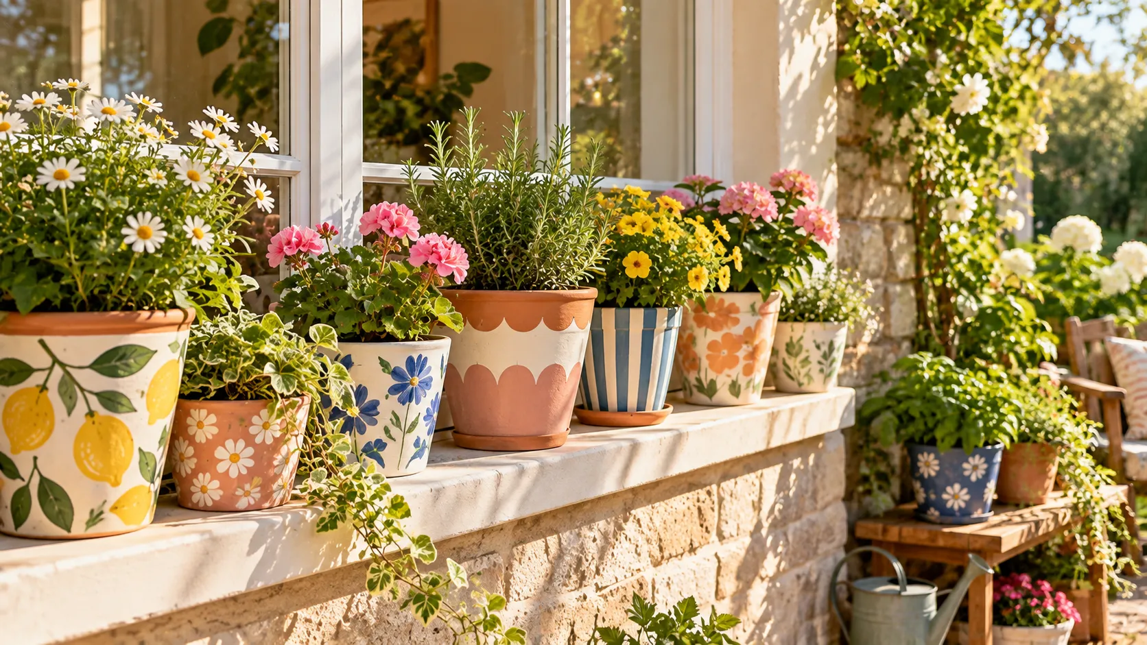 Painted Flower Pots