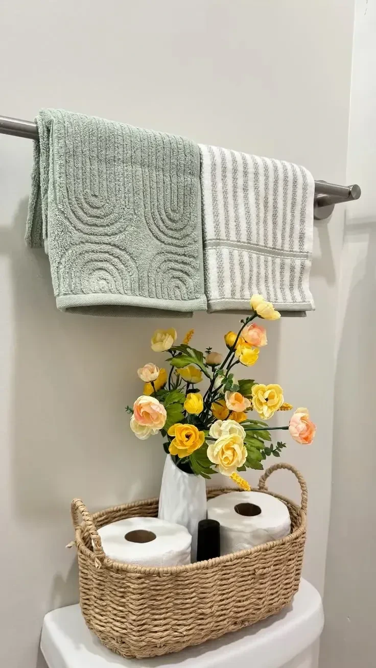 2- Add a Thoughtful Guest Bathroom Basket
