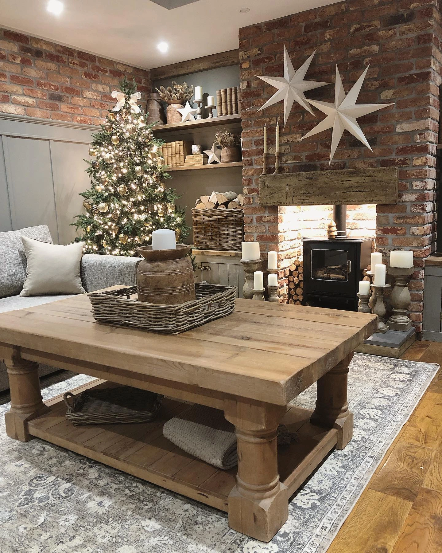7- Add Cozy Texture with a Wicker Basket