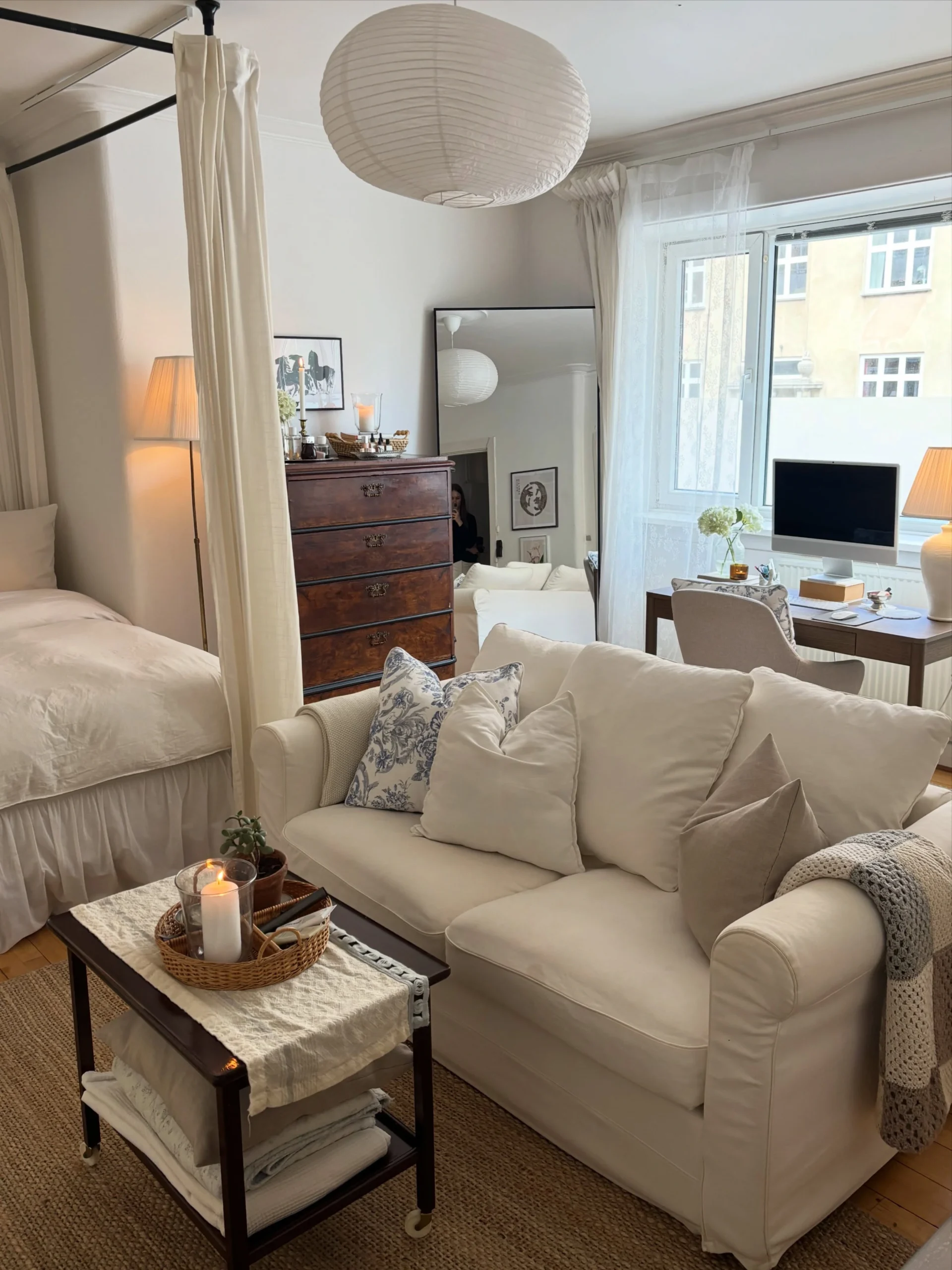 7- Add Light Curtains Around the Bed