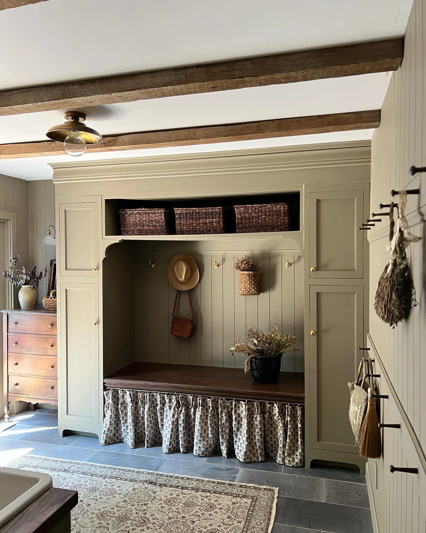 8- Add Muted Green Cabinetry