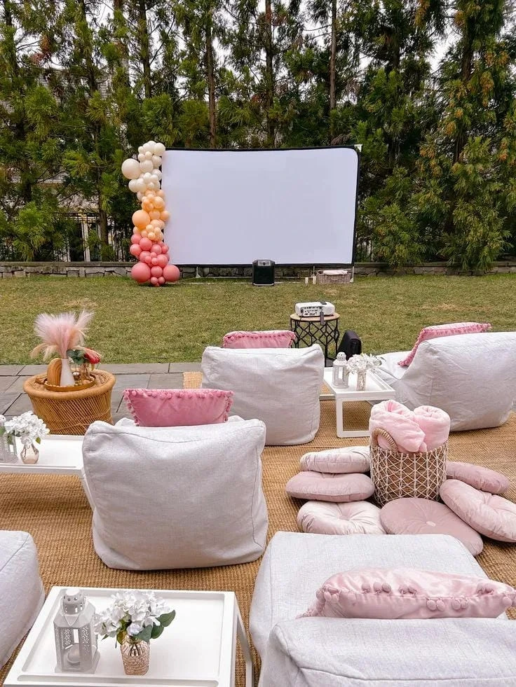 17- Add Pink Pillows and Balloons