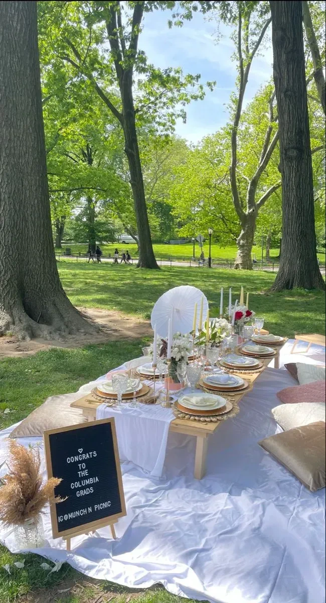 7- Arrange a Long Celebration Table in the Park