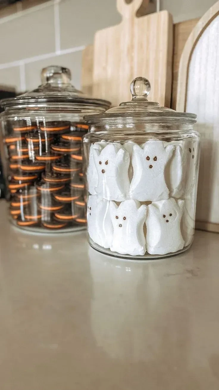 4- Arrange Halloween Treat Jars