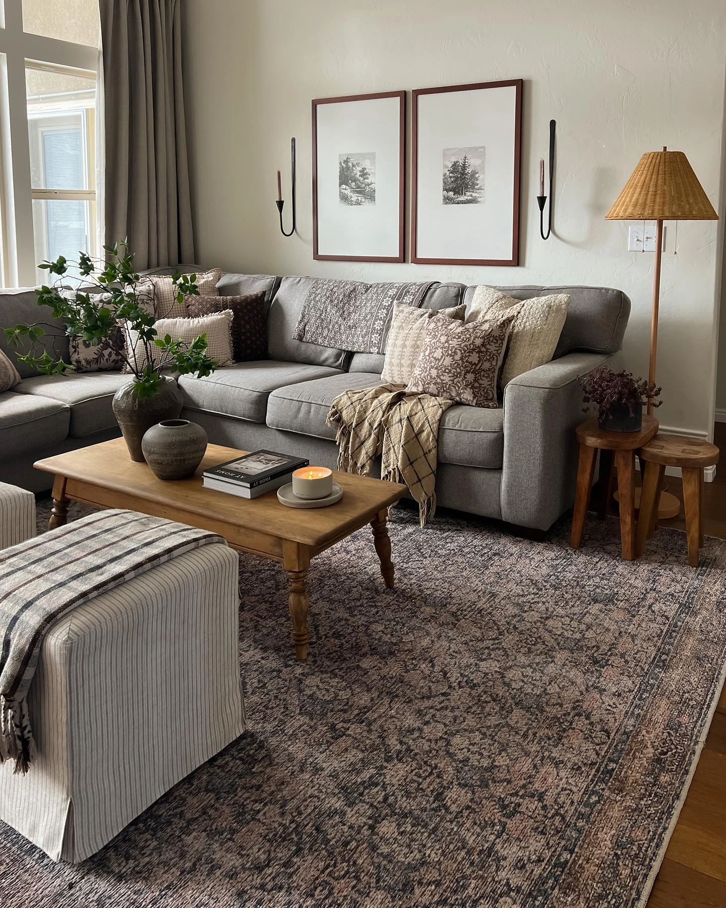 7- Balance Prints with Wall Sconces