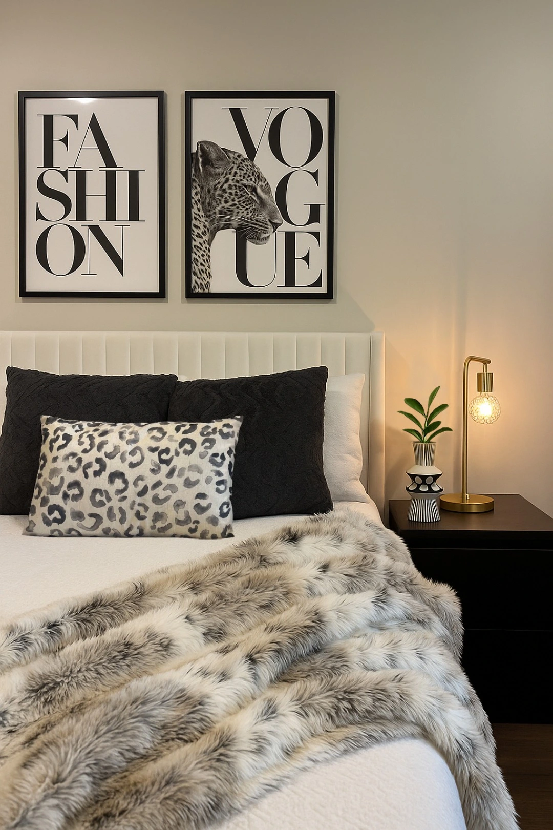 7- Begin with Leopard Print Pillows
