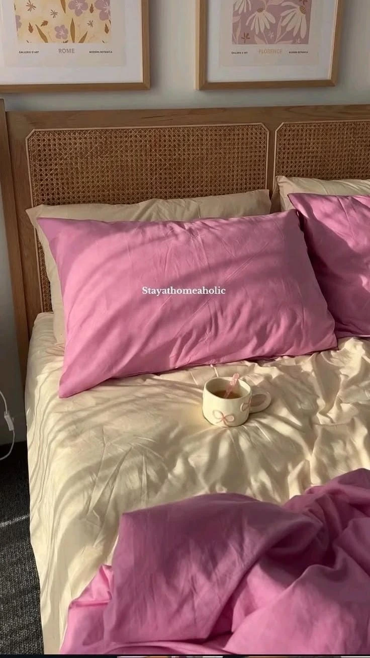 5- Break Up Dark Bedding with Cream