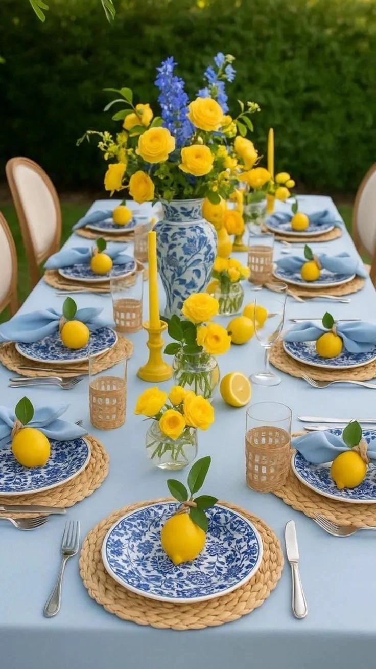 1- Build a Lemon and Blue Table