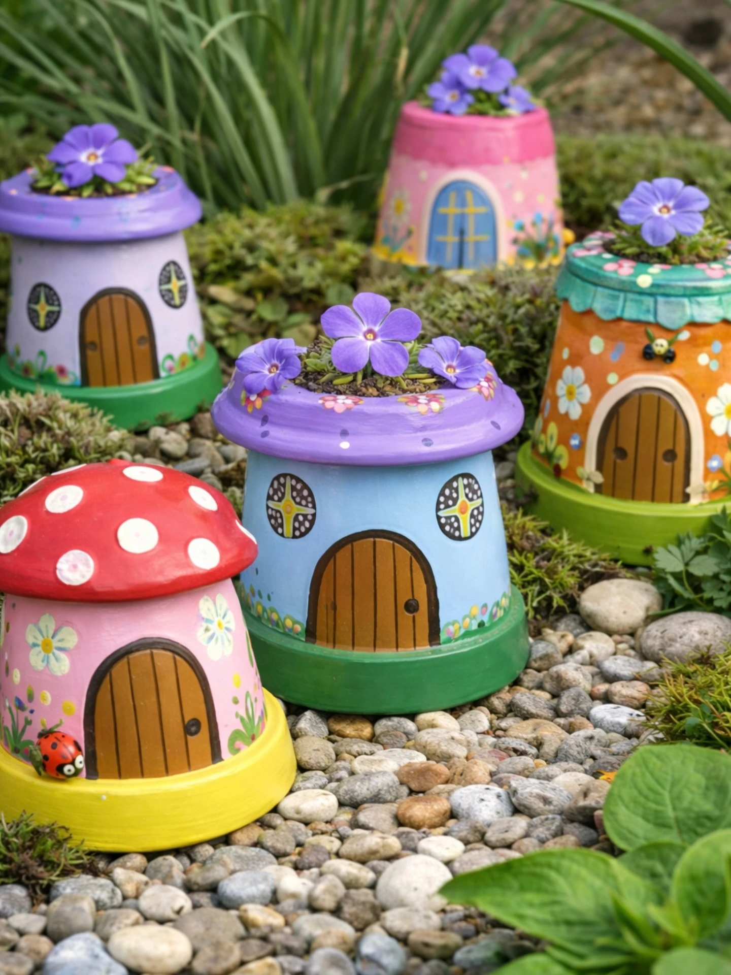 14- Build Mini Fairy House Pots