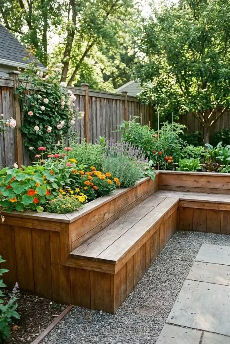 9- Build Seating into the Bed Edge