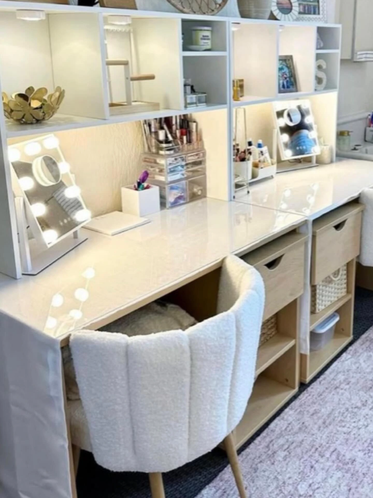 7- Build Storage Around a Vanity Desk