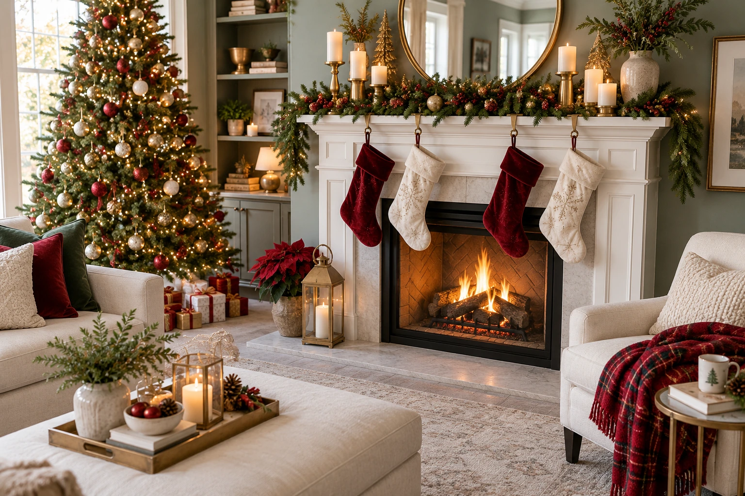 Christmas Fireplace Decor