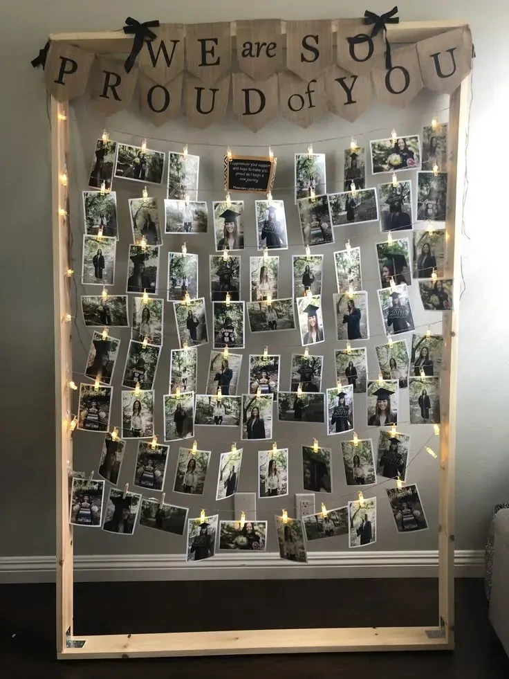 5- Clip Photos Along Fairy Lights