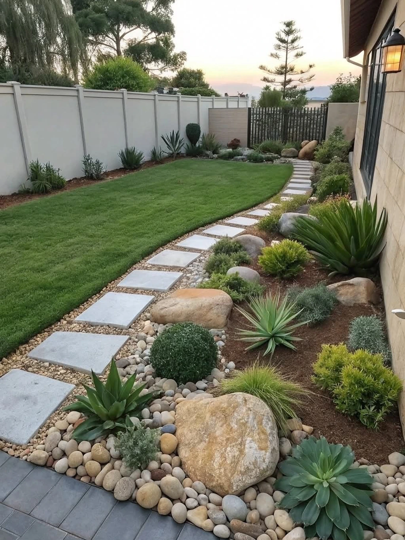10- Combine Rocks, Grasses, and Stepping Stones