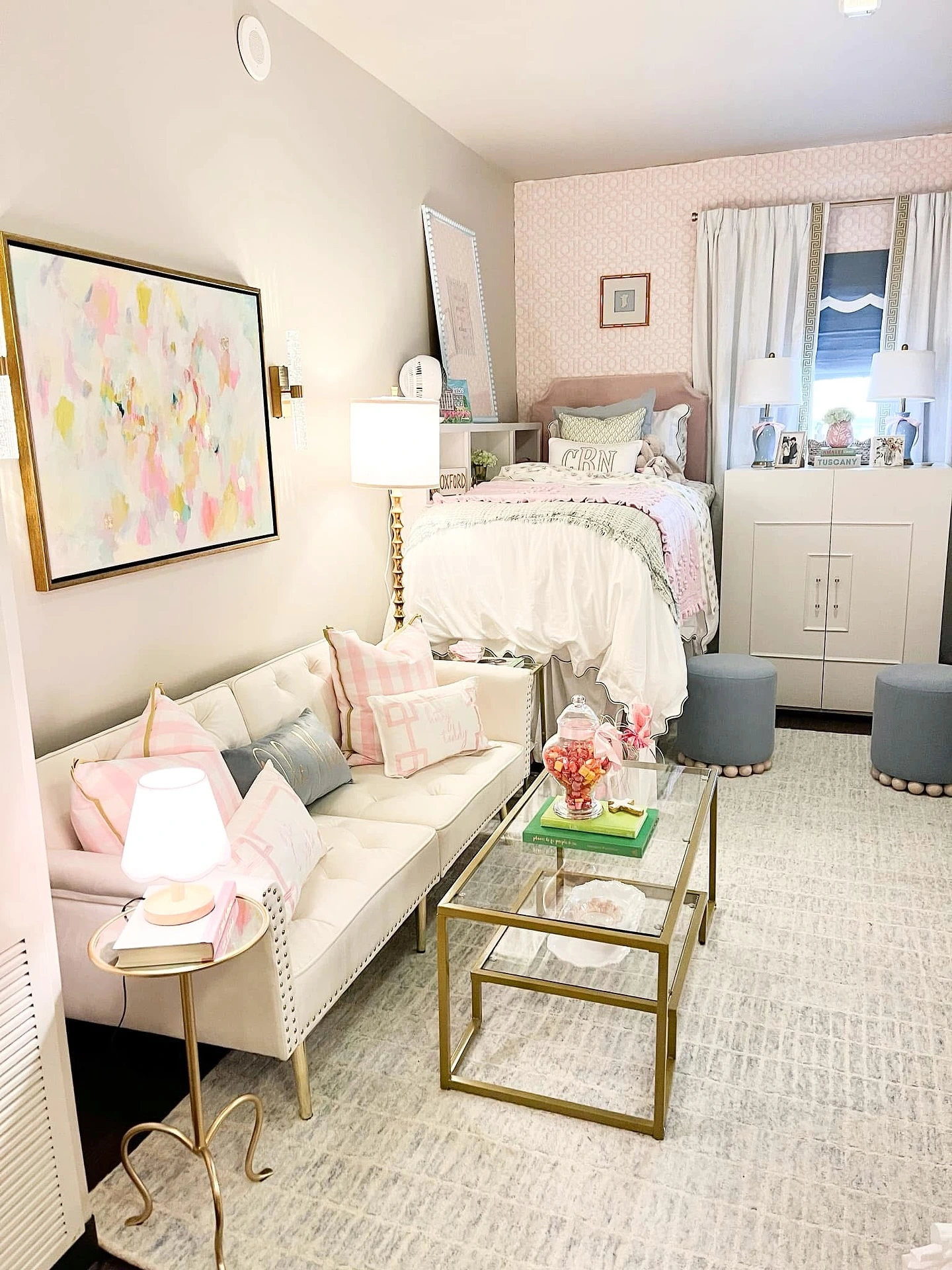3- Create a Small Pink Sofa Lounge