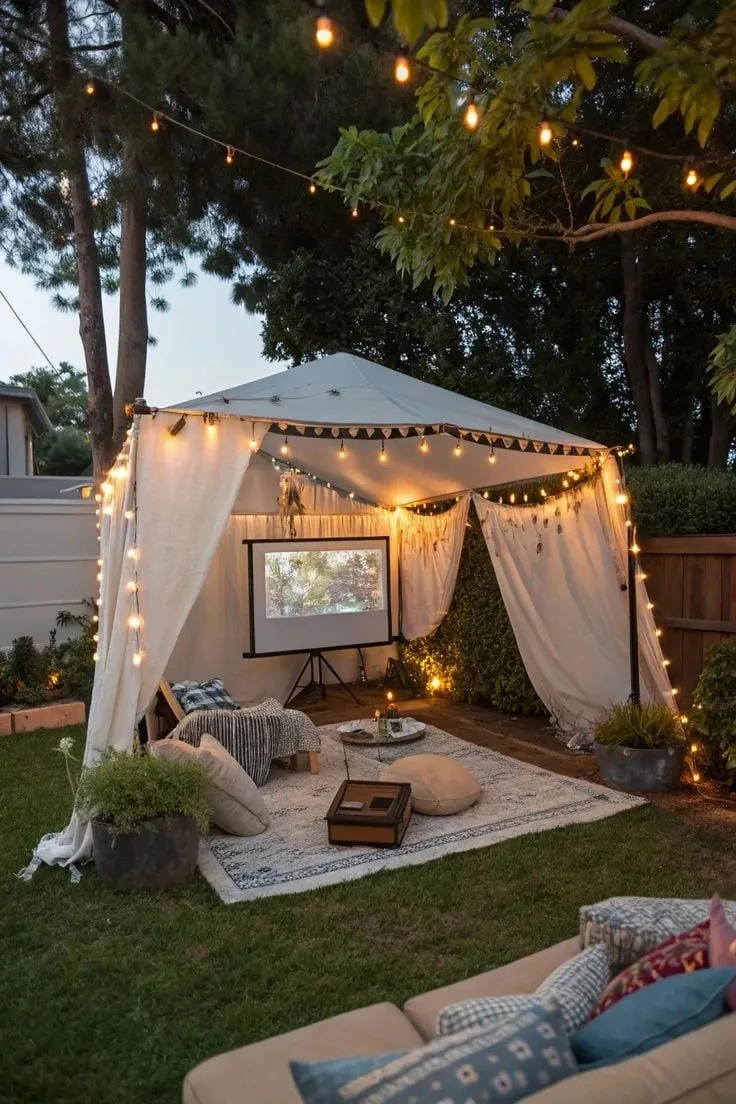2- Create a Tented Movie Corner