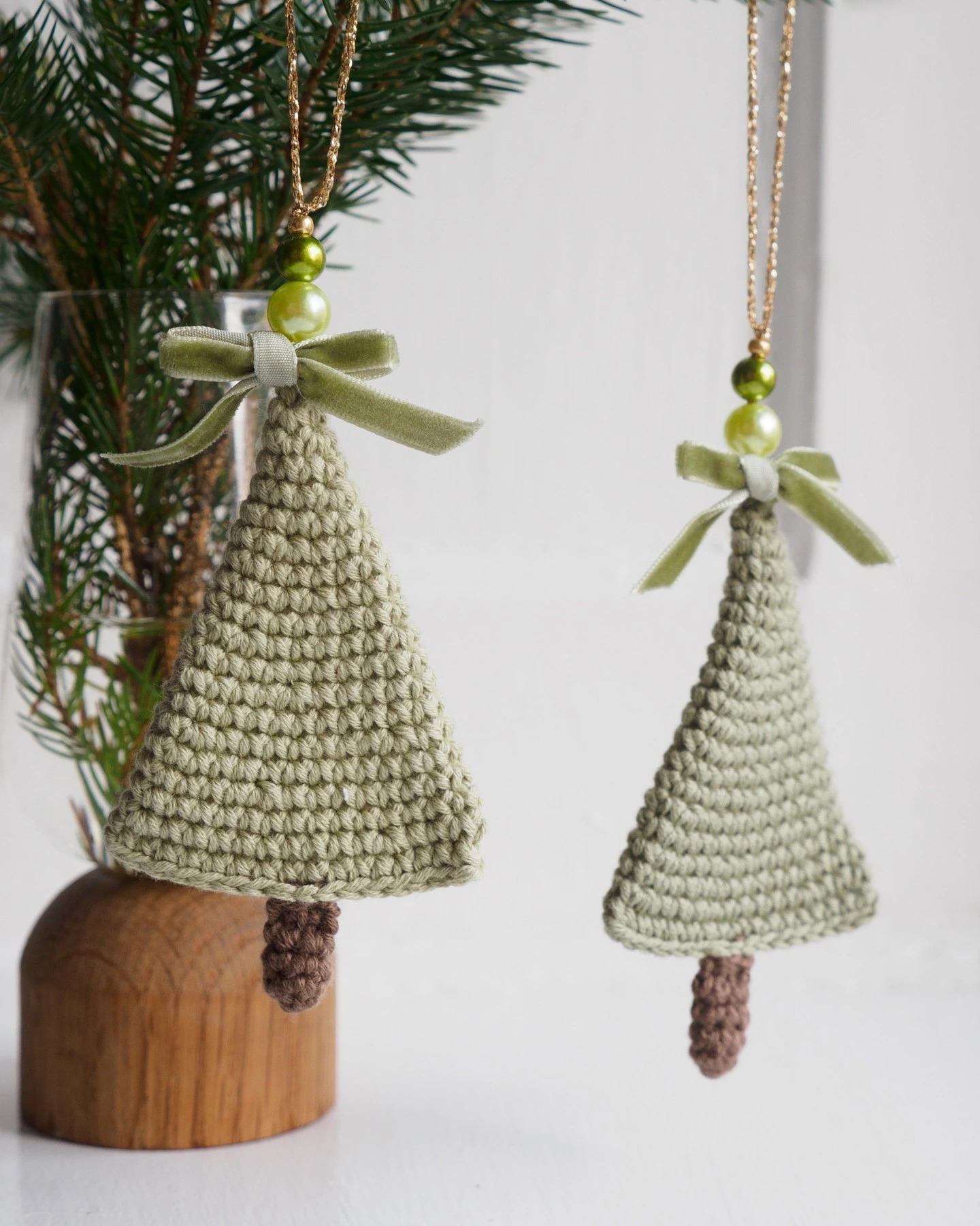 9- Crochet Tiny Green Trees