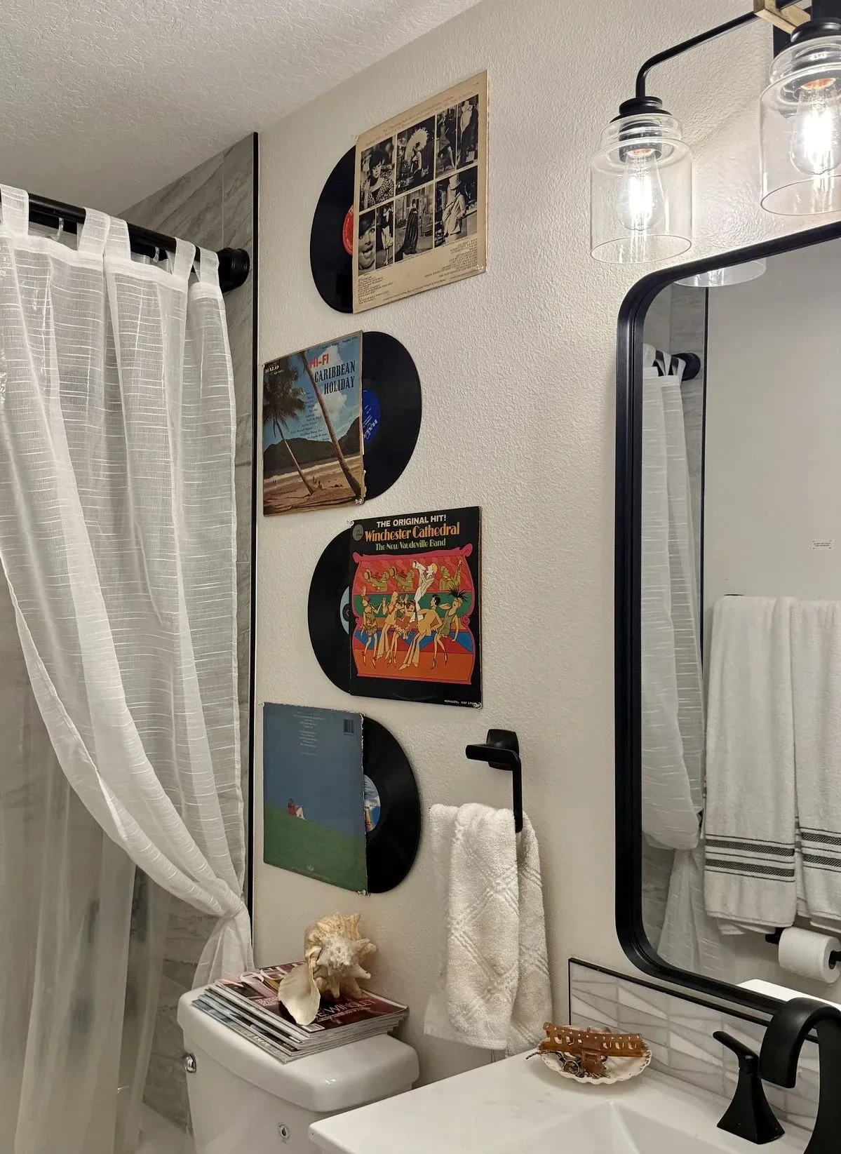 2- Display a Small Collection of Vinyl Records