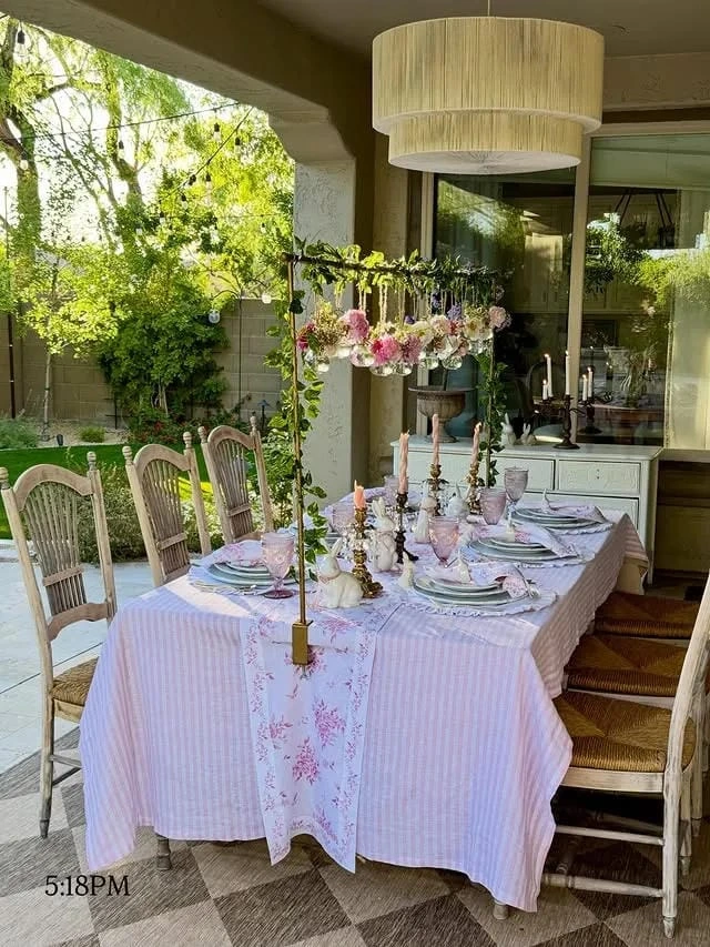 17- Drape Soft Fabric over a Dinner Table