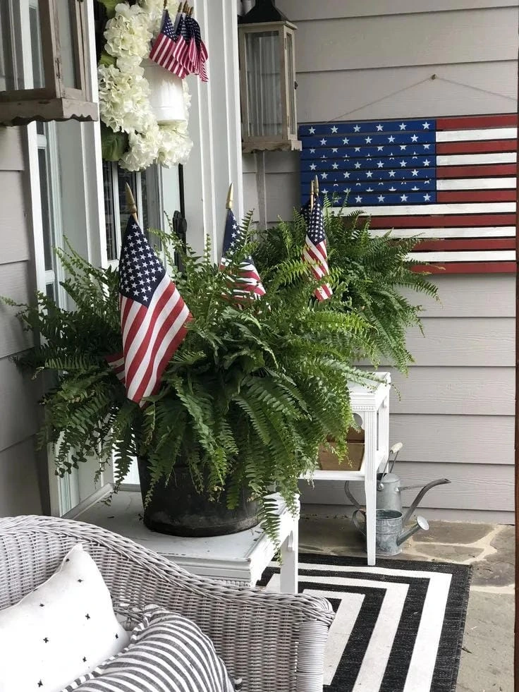 12- Hang a Large Flag Behind the Seating