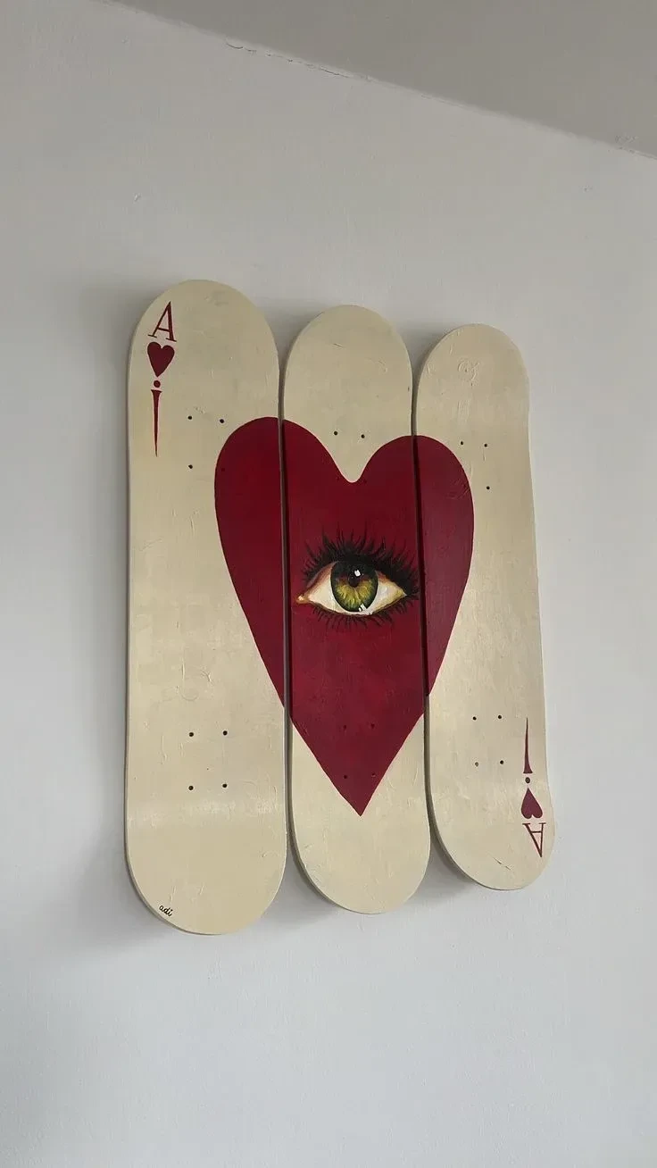 6- Hang Painted Skateboards as Wall Art