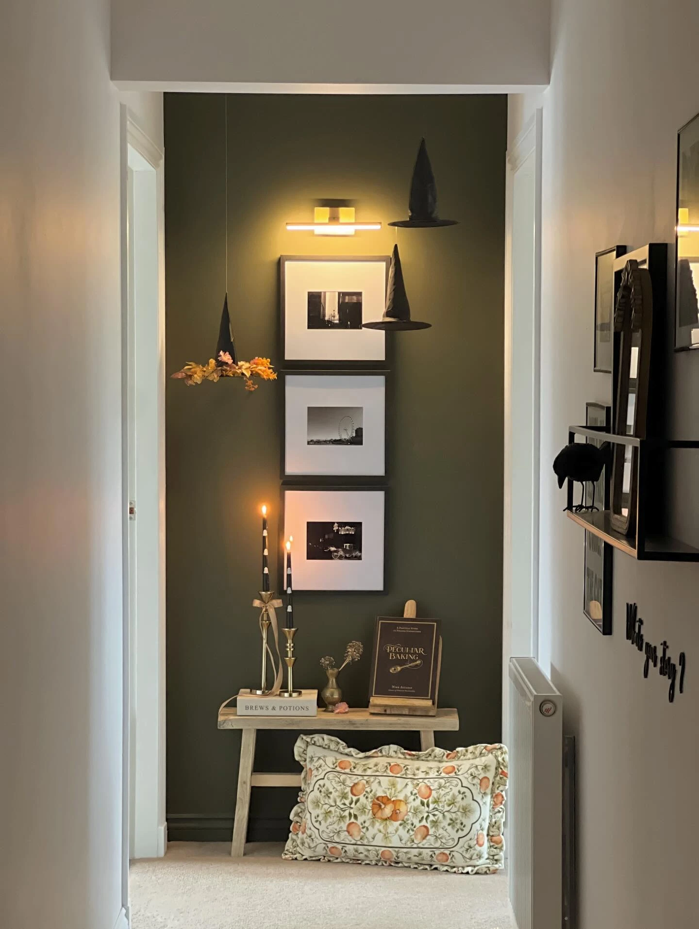 8- Hang Witch Hats Above the Entryway