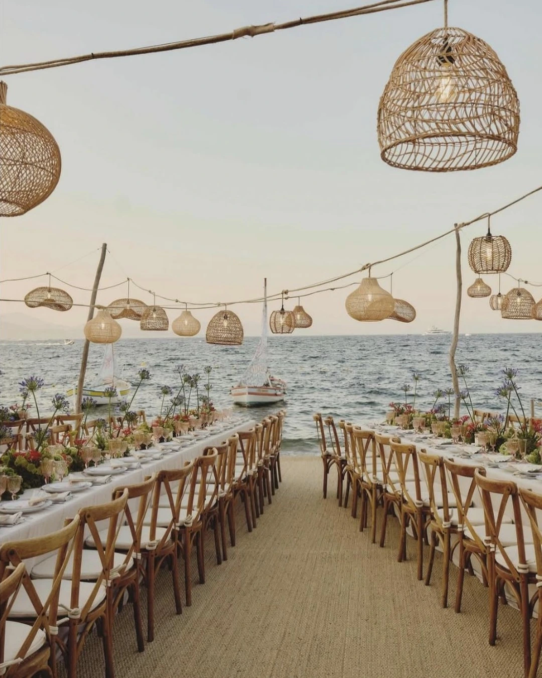 9- Hang Woven Lights Overhead