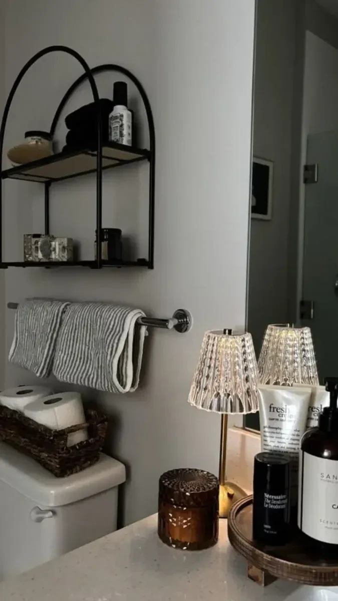 6- Hide Clutter in a Closed Over-Toilet Unit