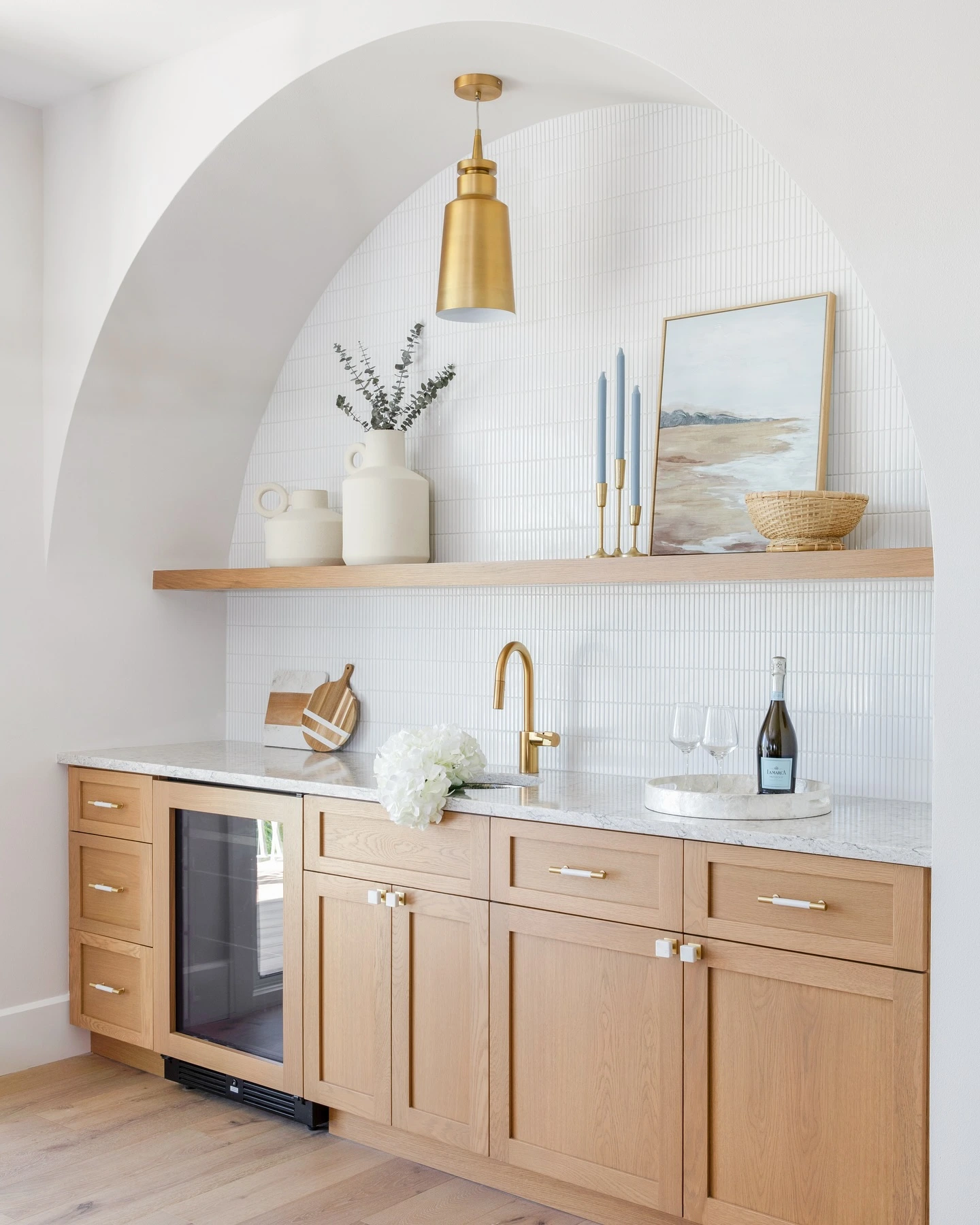7- Install One Floating Bar Shelf