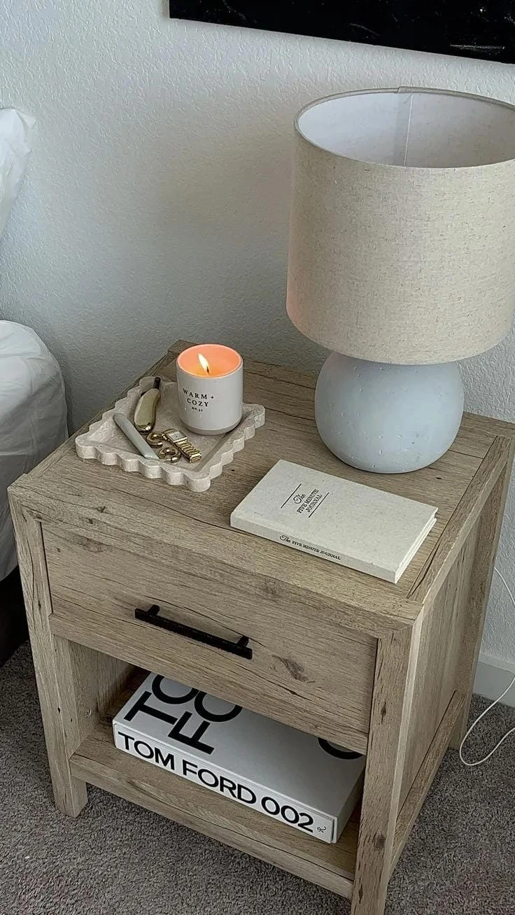 10- Keep a Small Nightstand Simple