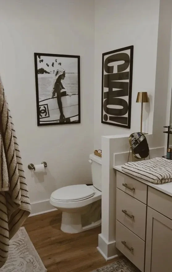 9- Keep Bathroom Art Black and White