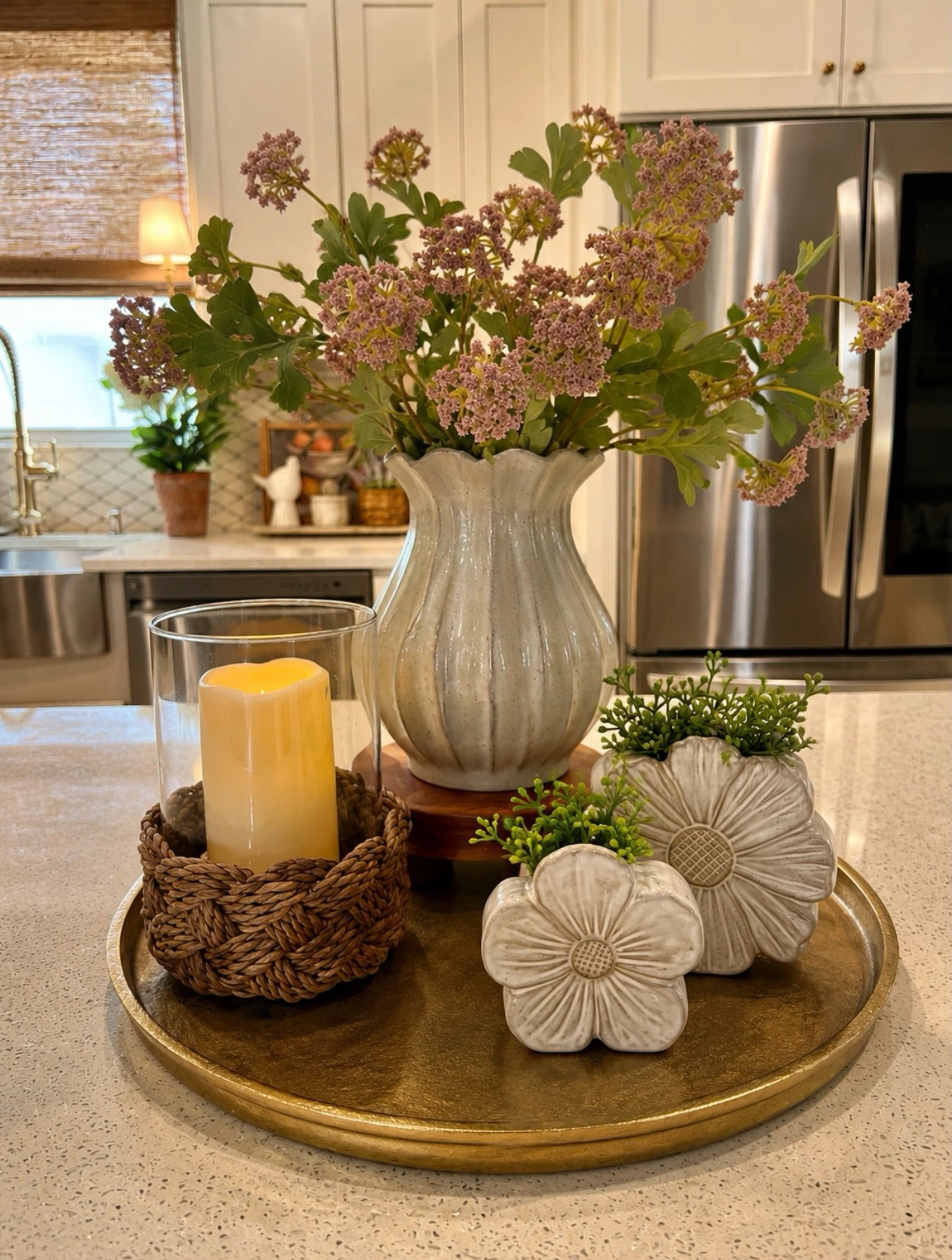 3- Keep Greenery and White Accents Light