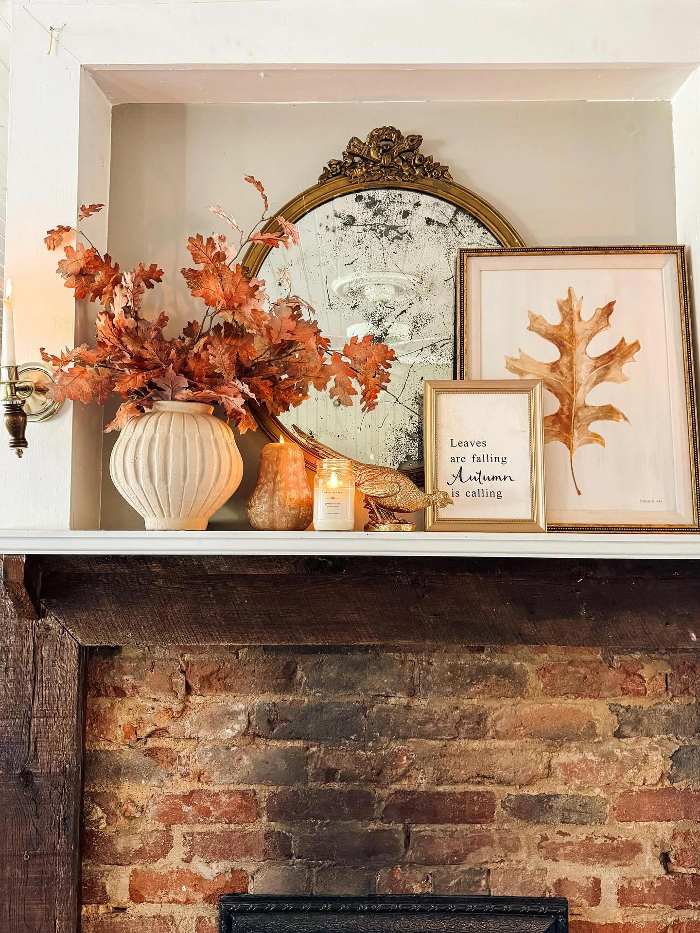 4- Lean Framed Art Against Exposed Brick