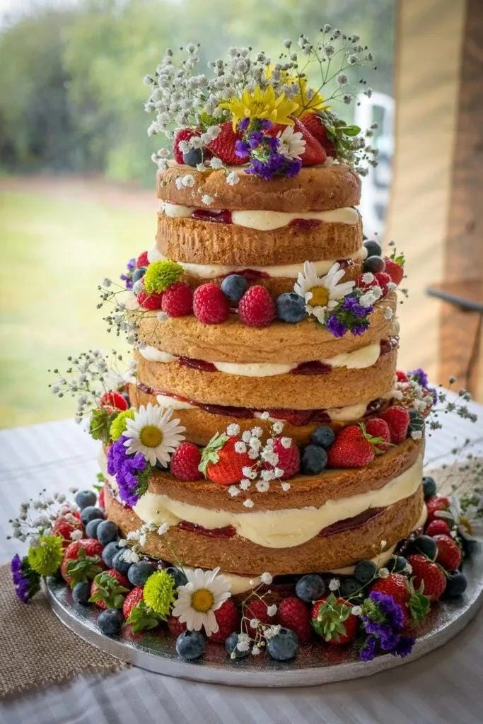 7- Let a Berry Cake Be the Centerpiece