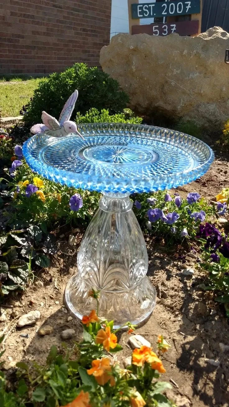4- Let a Blue Glass Platter Catch the Light