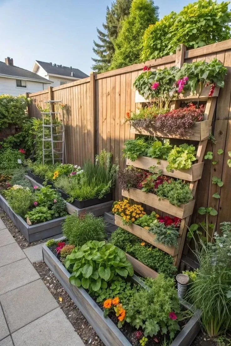 1- Line a Garden Path With Raised Beds
