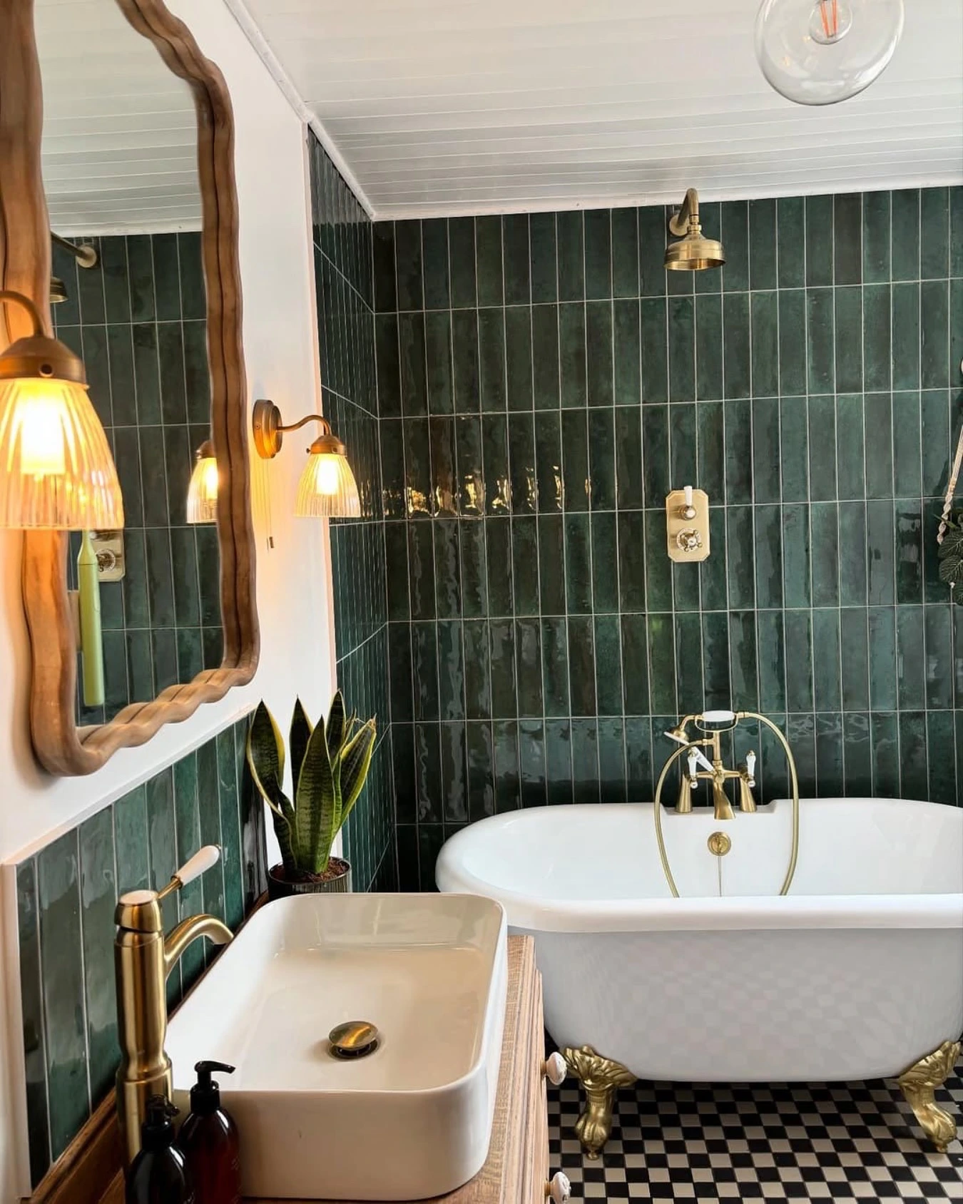 4- Make Dark Glossy Tile Feel Light