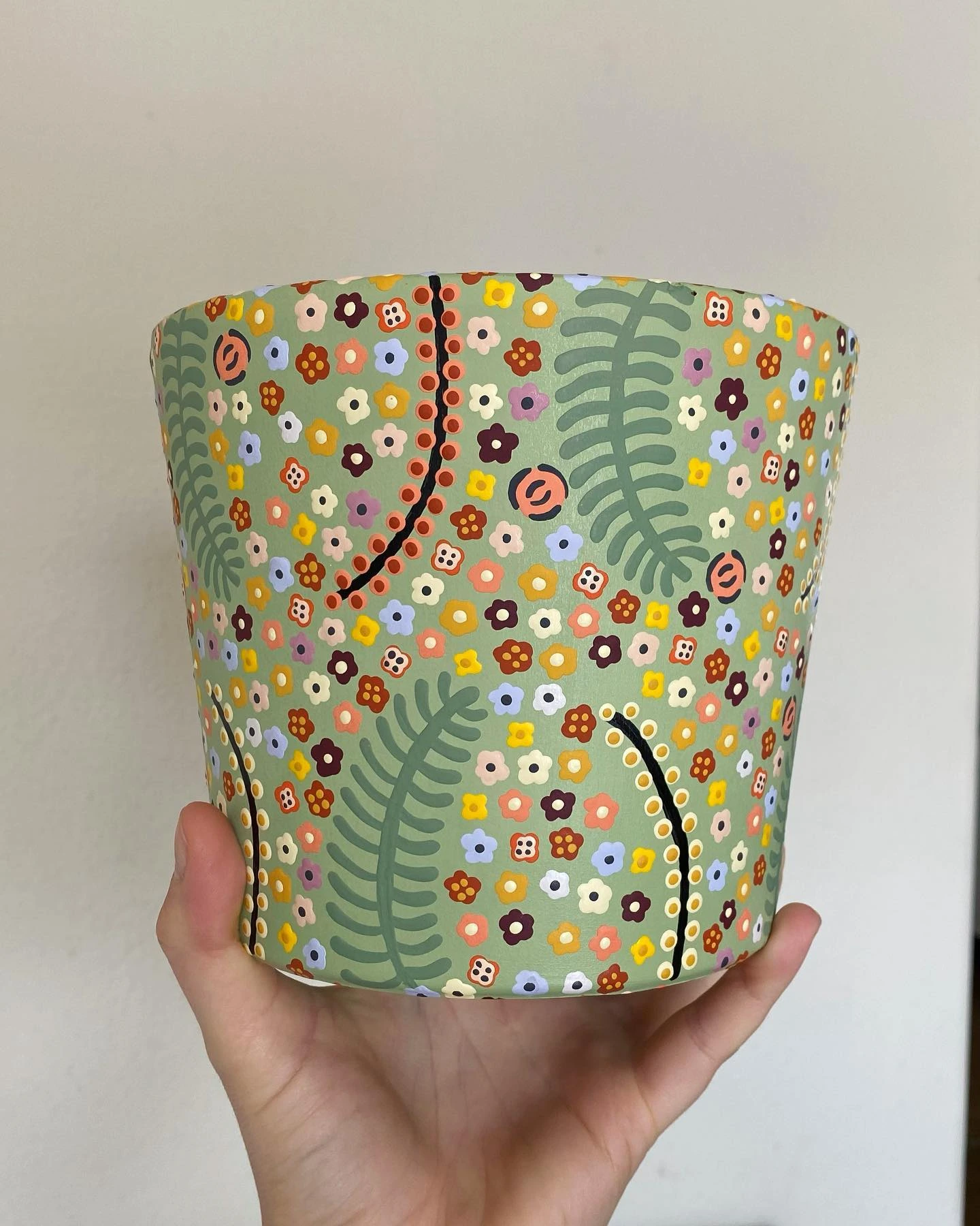 15- Paint a Detailed Folk Garden Pattern