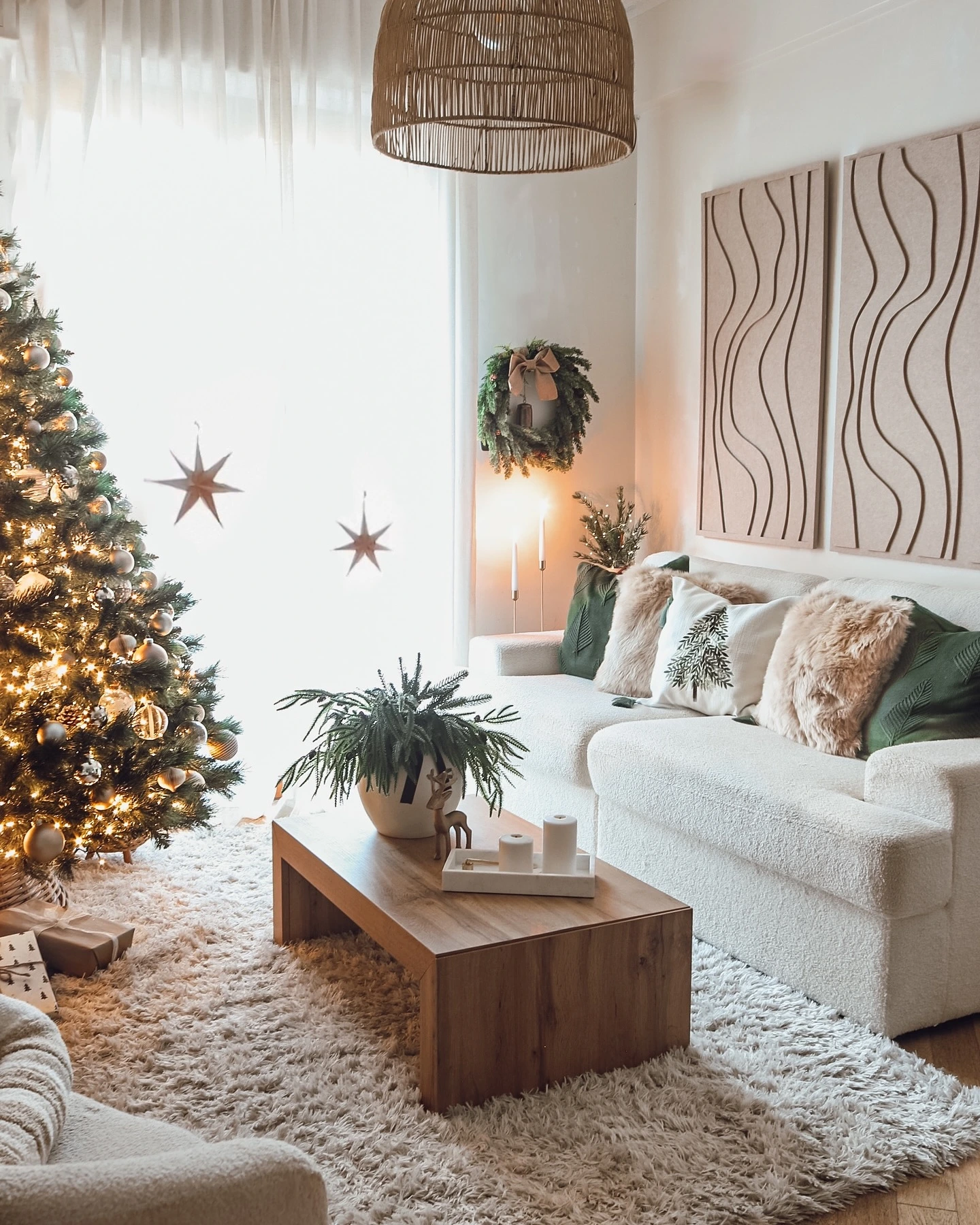 11- Place a Mini Tree on Shelves